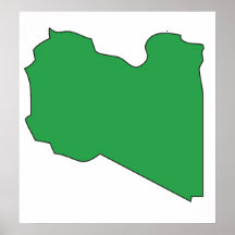 Libya Flag Map full size Poster