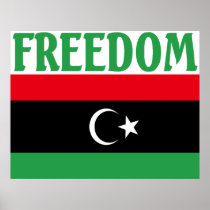 Libya Freedom Flag Poster
