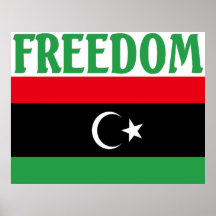 Libya Freedom Flag Poster