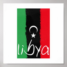 "Libya" Kingdom of Libya Flag (1951-1969) Posters