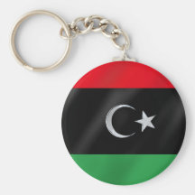 Libyan Independence flag - Free Libya protest flag Key Chains