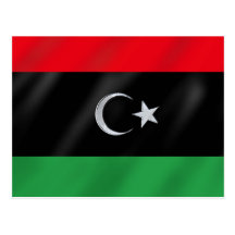 Libyan Independence flag - Free Libya protest flag Postcard