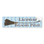 Licensed Broom Pilot bumper stickers