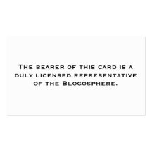 Licensed Representative: Blogosphere Business Cards