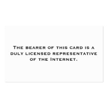 Licensed Representative: Internet