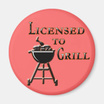 Licensed to Grill Father's Day Mug, Tshirt, Gifts Refrigerator Magnet