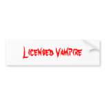 Licensed Vampire bumper stickers