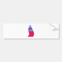 Lichtenstein Flag Map full size Bumper Sticker