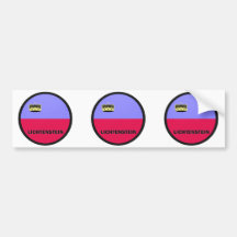 Lichtenstein Roundel quality Flag Bumper Stickers