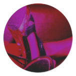 LICK MY BLACK SANDALS ROUND STICKER