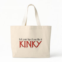 Lick Your Lips if you Like it Kinky Tote Bags