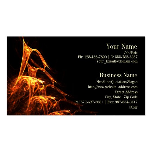 Licking Flames Business Card