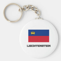 Liechtenstein Flag Key Chain