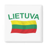 Lietuva (Lithuania) Green Ltrs magnets