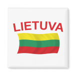 Lietuva (Lithuania) Red Ltrs magnets