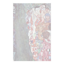 Life And Death By Klimt Gustav Custom Stationery