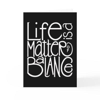 Life Balance White Card by floatinglemonstype