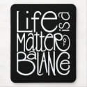 Life Balance White Mousepad