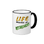 Life Begins At Retirement Gifts and T-shirts Coffee Mugs