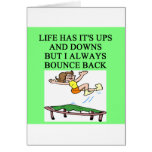 life bouncing trampoline joke greeting cards