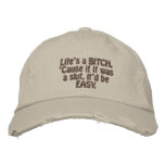 life embroidered hats
