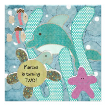 Life in the Sea Customized Birthday Invitation invitations