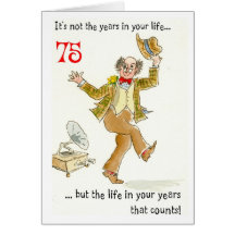 'Life in Your Years' 75th Birthday Card