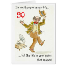 'Life in Your Years' 90th Birthday Card