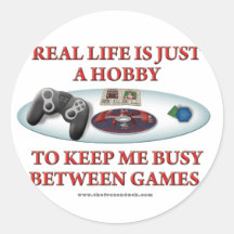 Life is a Hobby Between Games Stickers