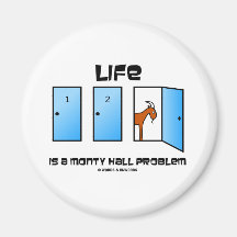 Life Is A Monty Hall Problem (Three Doors) Magnet