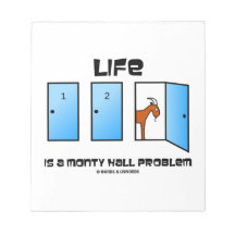 Life Is A Monty Hall Problem Three Doors One Goat Scratch Pads