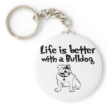 Life Is Better With A Bulldog keychains