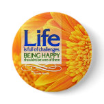 LIfe is Full of Challenges Motivational Button