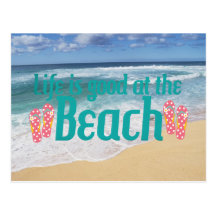 Life is good at the Beach Postcard