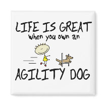 Life is Great Agility Dog Magnet