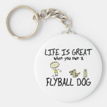 Life is Great Flyball Keychain