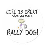 Life is Great Old English Sheepdog Rally Dog Sticker