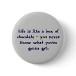 Life is like a box of Chocolates Buttons