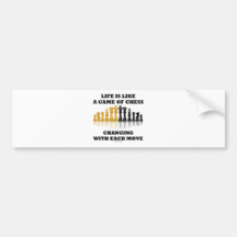 Life Is Like A Game Of Chess (Chess Attitude) Bumper Stickers