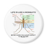 Life Is Like A Mosquito Biting When Least Expect Refrigerator Magnet