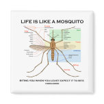 Life Is Like A Mosquito Biting You When You Least magnets