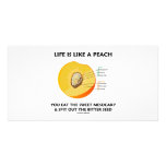 Life Is Like A Peach Eat Sweet Mesocarp Spit Out photo cards