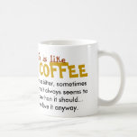 "Life is like Coffee" Inspirational Mug