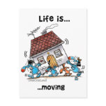 Life is Moving Postcard