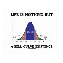 Life Is Nothing But A Bell Curve Existence Post Cards