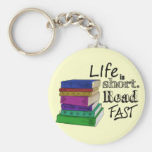 Life is Short. Read Fast. Key Chains