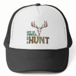 Life is Simple. Eat Sleep Hunt. hats