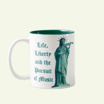 Life, Liberty and the Pursuit of Music - Statue mugs