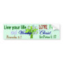 Life, Love, Fear & Worship Bumper Sticker