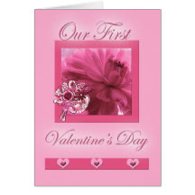 Life Partners First Valentine's Day Pink Daisy Greeting Card
